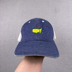 Masters Hat Cap Strapback Adjustable Blue Golf Performance Logo Embroidered